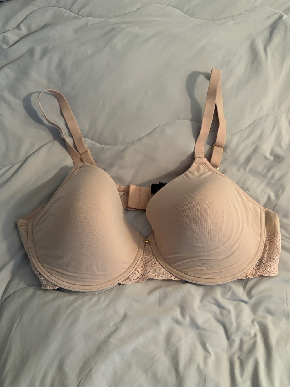 Natori Bliss Perfection Contour Underwire Bra 38D Cream Beige Everyday Comfy